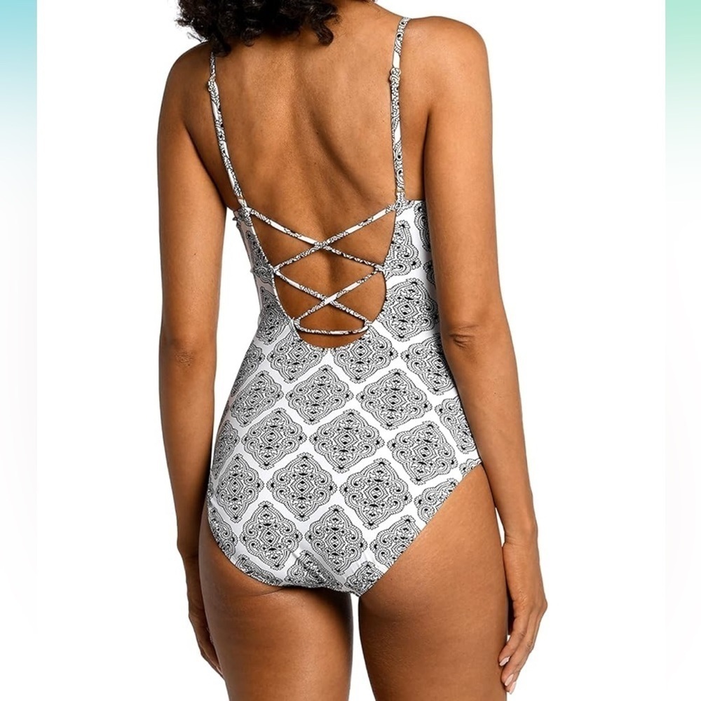 NWT La Blanca Strappy Mio One Piece Swimsuit - Picture 2 of 13